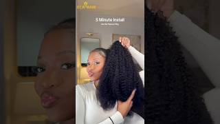 5 Minutes Quick Install Glueless Wig😍Ula Hair 3 IN 1 Half Wig Review  Blend Natural Tutorial [upl. by Nerak283]