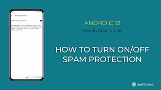 How to Turn OnOff Spam protection Android 12 [upl. by Ademordna]