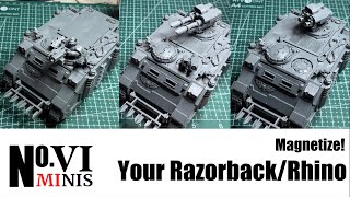 Magnetize your Warhammer 40000 Razorback Rhino￼ in Just a Few Easy Steps ￼ [upl. by Bruell]