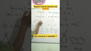 Why benzene is aromatic  Huckels rule trick 🔥🔥💯 aromatic antiaromatic aromaticity neet [upl. by Inoj]