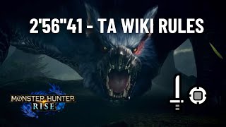 MHRise  High Rank Nargacuga Solo SnS  25641 TA Wiki Rules [upl. by Anoel725]