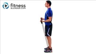 Bicep amp Tricep Super Set Workout  Resistance Band Exercises [upl. by Idnas]