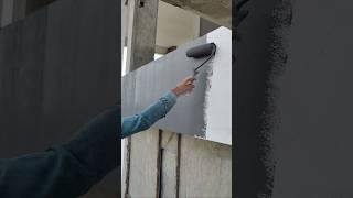 How to roller paint pillar progress trending vrialshort walldesign [upl. by Issim547]