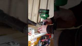 Rebated shutter lock installation 🚪 diy woodwork woodworking carpenter carpentry tool tools [upl. by Flavian688]