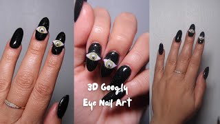 3D Googly Eye Nail Art Tutorial [upl. by Maxy]