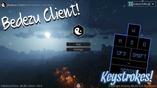 New Bedezu Client For MCPE Keystrokes Optifine and Armor HUD [upl. by Erika]