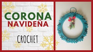 CORONA NAVIDAD CROCHET NOMANA [upl. by Afra]