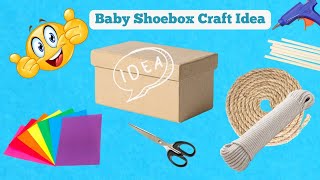 Jute Rope and Baby Shoebox Craft Idea  Jute Rope Craft [upl. by Bega]