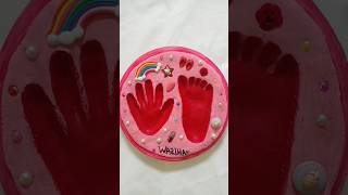 Baby handprint and footprint kit  trendingshorts handprintandfootprintkit subscribemychannel [upl. by Derby]