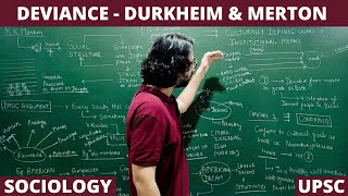 Lec 68 Theories of Deviance  RK Merton amp Emile Durkheim sociology upsc deviance net jrf [upl. by Martens]