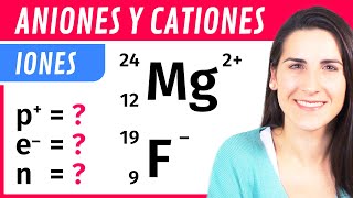 IONES Aniones y Cationes ⚛️ Calcular Protones Neutrones y Electrones de un Ion [upl. by Sams]