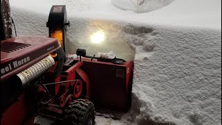 Wheel Horse 520H with Bervac W0246D Snow Thrower in 2022 Buffalo NewYork 60” Snowfall [upl. by Giles964]