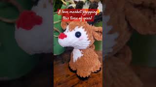 Holiday prep crochet handmade amigurumi plushies shopsmall marketprep holiday reindeer [upl. by Onil]