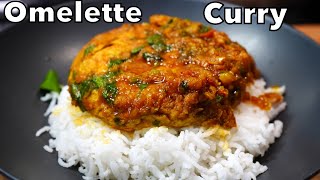 JUICY FLUFFY Masala Egg Omelette Curry EASY QUICK amp DELICIOUS [upl. by Pitchford730]