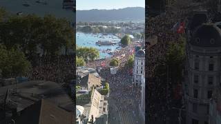 Street Parade zurich 2024 streetparade drone [upl. by Rhodia546]