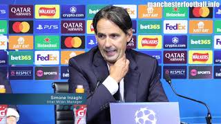 Simone Inzaghi Inter Milan manager post match press conference at Manchester City intermilan [upl. by Burkitt607]