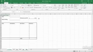 Grouping Sheets  Excel 2016 Level 2 [upl. by Joh127]