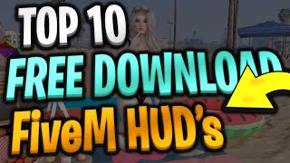 TOP 10 FiveM HUDs ⭐EASY SETUP 🌷 QUICK PREVIEW WITH DOWNLOAD [upl. by Tab353]