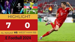 HIGHLIGHTS Al Nassr FC vs West Ham RB  pess e football Robert Lewandowski on fire 🔥 lewandowski [upl. by Vi123]