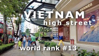 Vietnam High Street Walking Tour  D Dong Khoi Street Saigon  Ho Chi Minh City Walk [upl. by Amerigo891]