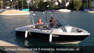 Anlegen Steuerbord mit Sportboot by bootsschulench [upl. by Dnob]