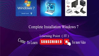 Complete installation windows 7 Learning point I T part 1 [upl. by Kannry]