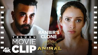 ANIMAL TELUGU SCENE 26 Ranbirs Clone😲  The Professional Butcher Aziz🔪  RanbirTriptiBhushan K [upl. by Scornik134]