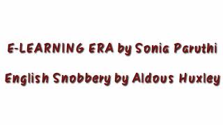 English Snobbery by Aldous Huxley [upl. by Sanger]