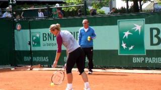 Sabine Lisicki  training at Roland Garros 2011 [upl. by Ebneter860]