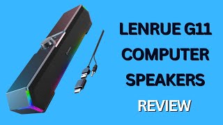 LENRUE G11 Computer Speakers for Desktop Touch Lights PC Speakers Review [upl. by Mishaan707]