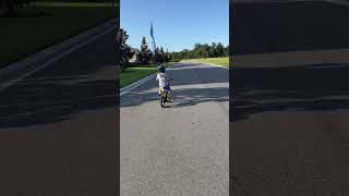 Biking without training wheels shorts biking 4yearsold bikeshorts bikeride bikelover [upl. by Jarl913]