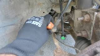 Sway bar Anti roll bar link replacement on a Peugeot 307 [upl. by Yrian]