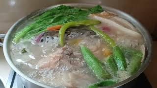 SINIGANG SA MISO NA SALMON HEAD AT BELLY lutongbahay Pinksalmon [upl. by Aneez]