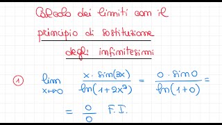 Limiti svolti con il principio di sostituzione degli infinitesimi [upl. by Anail]