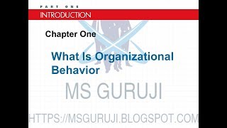 What Is Organizational Behavior Chapter1 [upl. by Alemaj714]