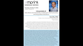 The MPRINT Webinar Series Interpretable AI Data Driven Mechanistic Modeling for Chemical [upl. by Fredek]