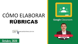 Cómo crear RÚBRICAS en Google Classroom 2020 [upl. by Ramsey]