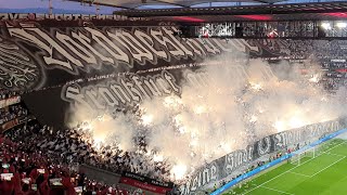 05052022 Eintracht Frankfurt  West Ham 10 Choreo amp Platzsturm [upl. by Benjy313]