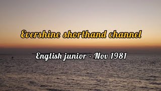 Shorthand English Junior Nov 1981 80 wpm 7 min [upl. by Nims]