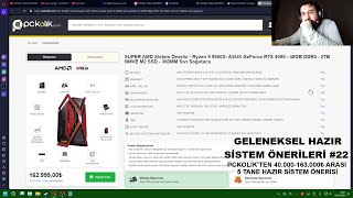 GELENEKSEL HAZIR SİSTEM ÖNERİLERİ 22  PCKOLİKTEN 40000₺ ÜSTÜ 5 TANE HAZIR SİSTEM ÖNERİSİ [upl. by Nerdna]