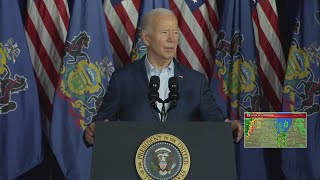 Biden visits his Pennsylvania hometown to call for more taxes on the rich and cast Trump as elitist [upl. by Hewitt]