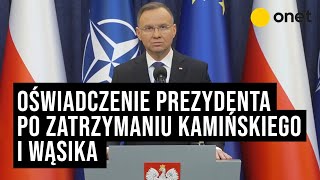 Oświadczenie prezydenta Andrzeja Dudy quotNie spocznę w walcequot [upl. by Meil]