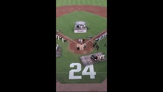 The crowd at Rickwood Field chants for Willie Mays 🧡 via MLBONFOXX [upl. by Enirehtacyram]