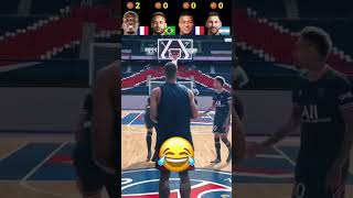 Messi VS Neymar VS Mbappe VS Pogba 🔥 Basketball Challenge 🏀🥶 [upl. by Ettegroeg890]