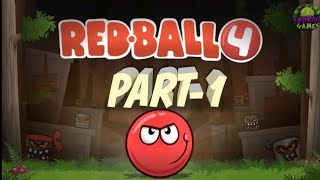 Red ball 4 Part1 Red Ball 1 to 15 level green hills boss fight intresting game  enjoy the game [upl. by Averir]