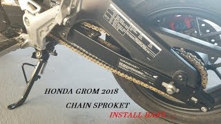 HONDA GROM 2018  2021 CHAIN amp SPROCKET Upgrade BABY [upl. by Conners446]