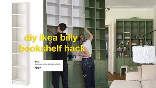 DIY IKEA Billy Bookshelf Hack  Painted amp Customized Bookcase [upl. by Bruis]