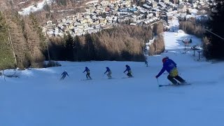 Black slope Magnolta at Aprica Italy 🇮🇹 👍⛷ [upl. by Llenrup]