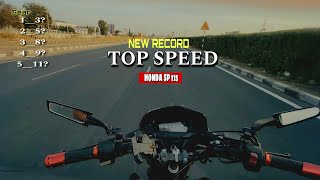 Sp Honda 🏍125 Top Speed My bike Top Speed Test😱 What Is The Top Speed Of Sp Honda [upl. by Tildi]