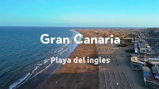 Playa del Ingles Gran Canaria Spain drone footage DJI Mini 4 pro 4k dronem Wyspy Kanaryjskie [upl. by Camroc]